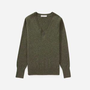 Everlane- The Cashmere V-Neck in Loden